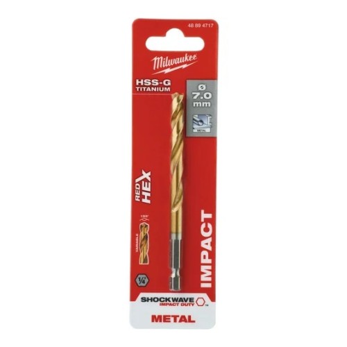 MILWAUKEE Сверло по металлу RedHEX HSS-G TiN 7х65х109 мм 1 шт