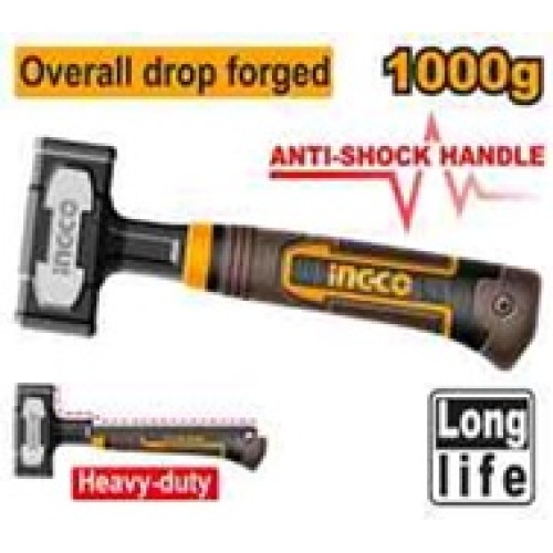 INGCO Молоток каменщика 1000гр SUPER INDUSTRIAL с фибергласовой рукояткой