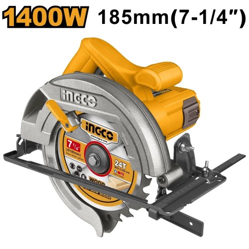 INGCO Пила дисковая SUPER INDUSTRIAL 1400 Вт/ Ø пильного диска 185x20mm